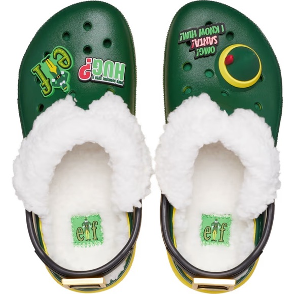 CROCS Other - CROCS KIDS CLASSIC ELF CLOGS IN LEMON GREEN J 3